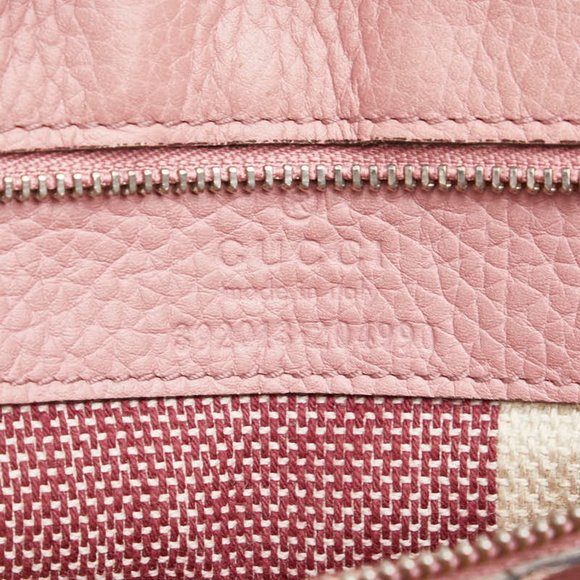 GUCCI Pink Leather Bamboo Shoulder Bag - Picture 14 of 15